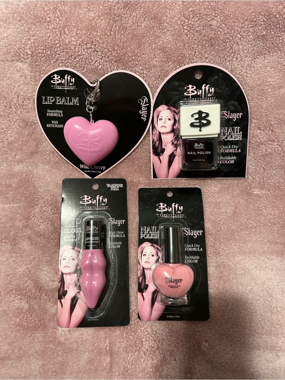 Buffy The Vampire Slayer lip balm, lip gloss and nail polish